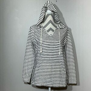 Lou & Gray for LOFT Sz Med Striped Hoodie
